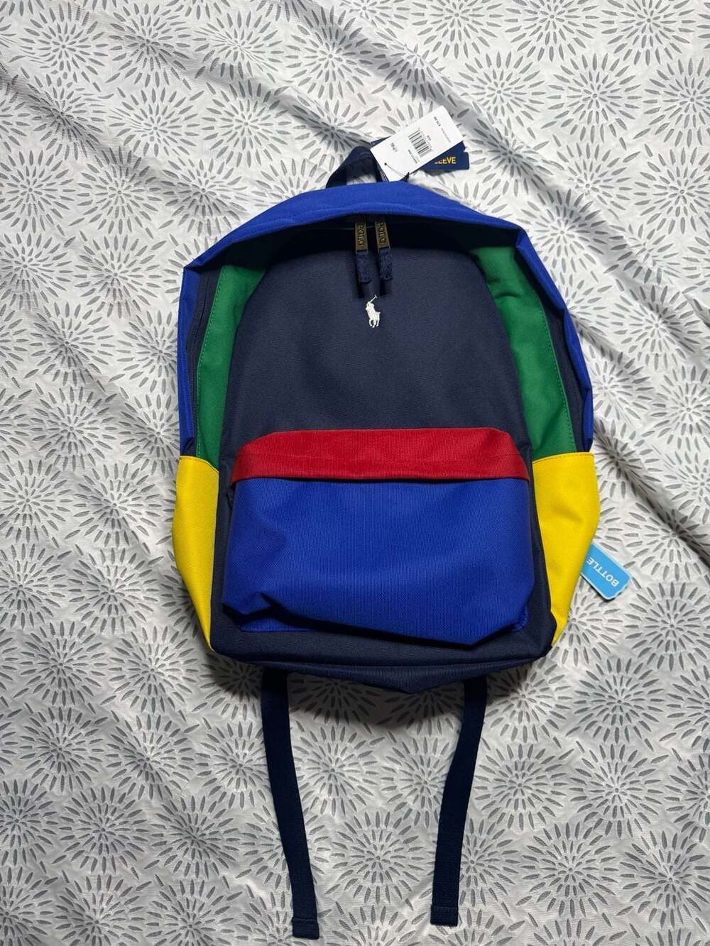 Polo Ralph Lauren Colorblock Backpack with Laptop Sleeve Multi